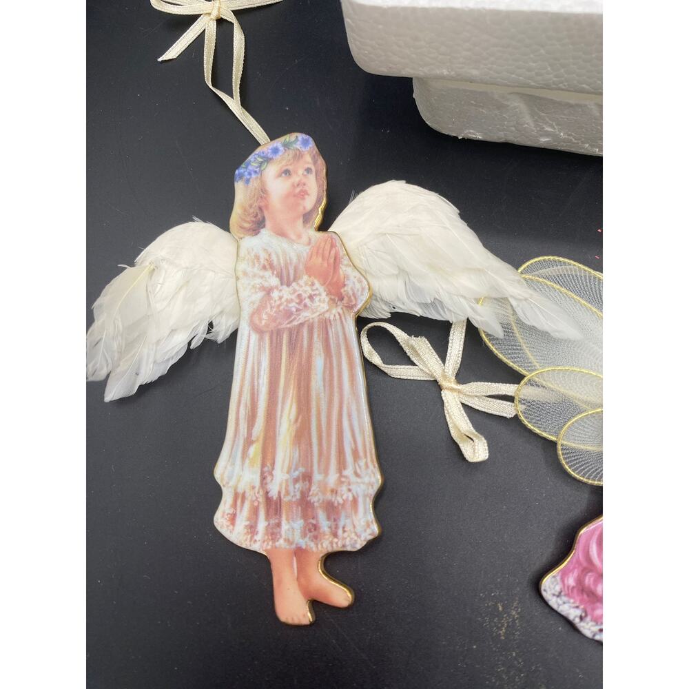 3 Vtg 1998 The Bradford Editions Heaven’s Little Angels Ornament Collection - Picture 2 of 9